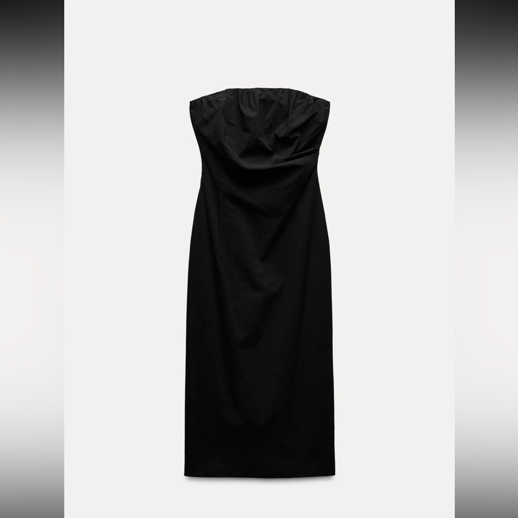 Zara Classic Black Strapless Dress